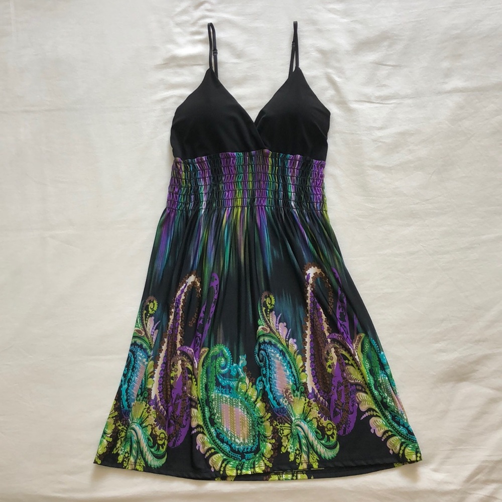 Black and multi coloured Dress